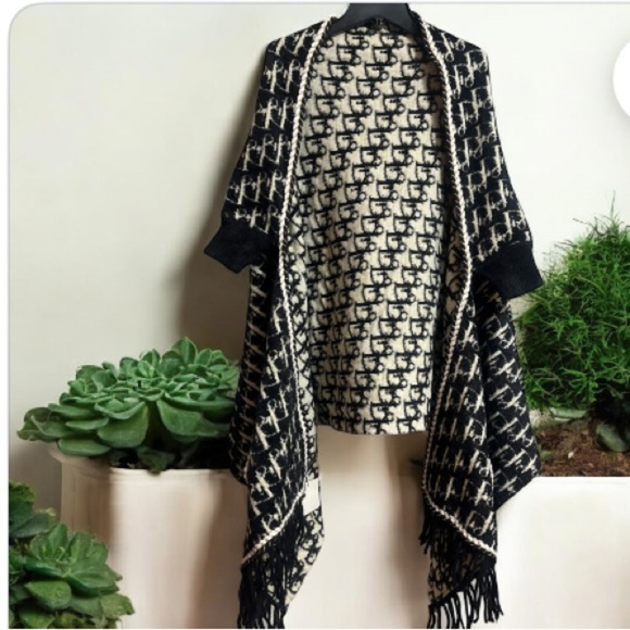 NWT CHRISTIAN DIOR Cape Long Coat Poncho ONE SIZE Women - Picture 2 of 13